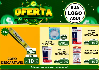 Modelo de Encarte para Encarte A4 Horizontal com o tema Oferta para Embalagens