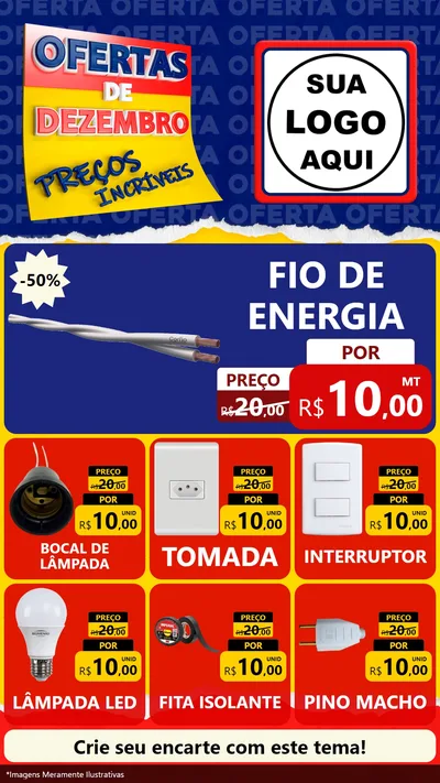 Modelo de Rede Social para Stories com o tema Ofertas de Dezembro - Preços Incríveis para Materiais Elétricos