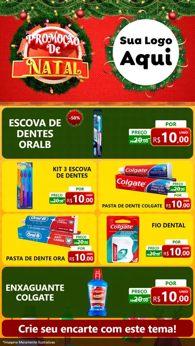 Modelo de TV para TV Vertical com o tema Promoção de Natal para Higiene Pessoal