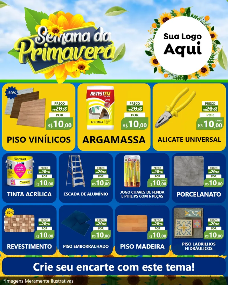 Modelo de Rede Social para Feed Instagram com o tema Semana da Primavera para Material para Construção