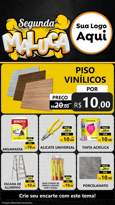 Modelo de Rede Social para Stories com o tema Segunda Maluca para Material para Construção