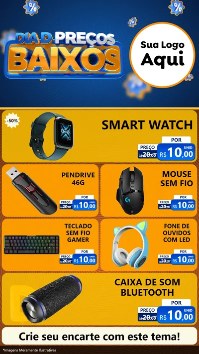 Modelo de TV para TV Vertical com o tema Dia D Preço Baixo para Informática