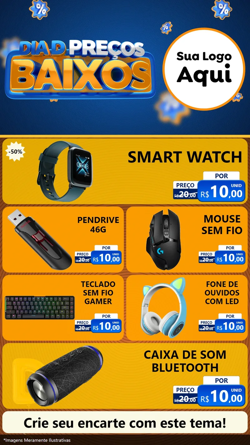 Modelo de TV para TV Vertical com o tema Dia D Preço Baixo para Informática