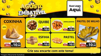 Modelo de TV para TV Horizontal com o tema Agosto Imbatível para Salgadaria