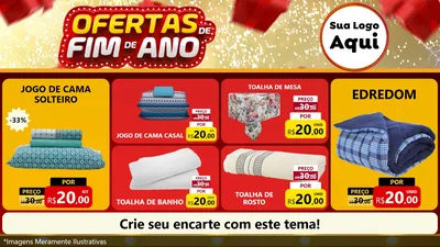 Modelo de TV para TV Horizontal com o tema Ofertas de Fim de Ano para Cama, Mesa e Banho