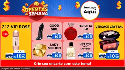 Modelo de TV para TV Horizontal com o tema Ofertas Da Semana para Perfumes