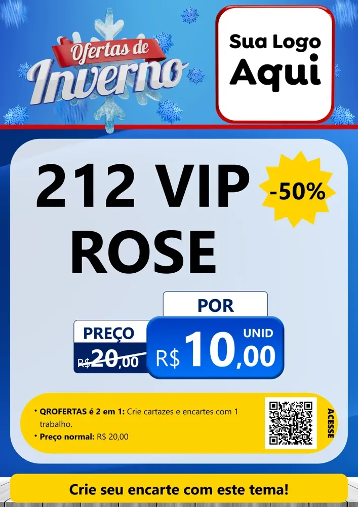 Modelo de Cartaz para Cartaz A4 Vertical com o tema Ofertas de Inverno para Perfumes