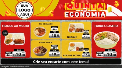 Modelo de TV para TV Horizontal com o tema Quinta da Economia para Restaurante