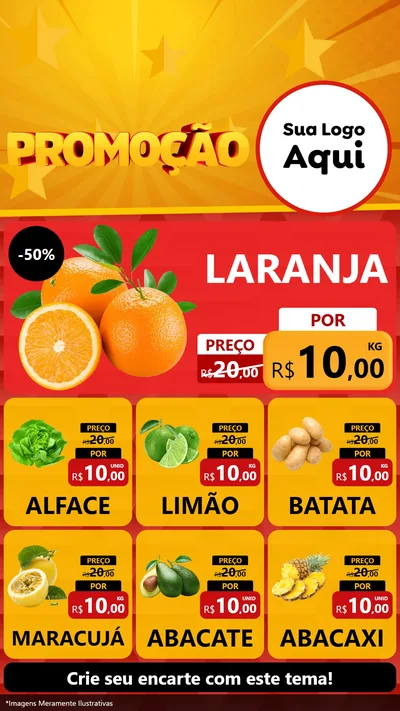 Modelo de Rede Social para Stories com o tema Promoção para Hortifrúti