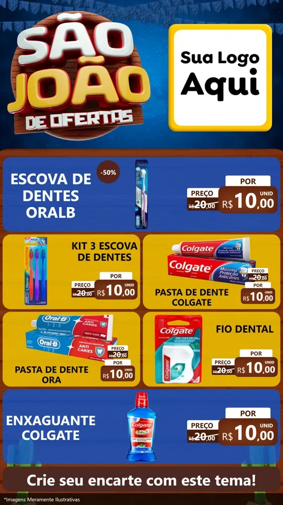 Modelo de TV para TV Vertical com o tema São João Ofertas Imbatíveis! - Junina para Higiene Pessoal