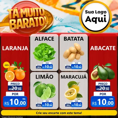 Modelo de Rede Social para Feed Facebook com o tema Está Muito Barato para Hortifrúti