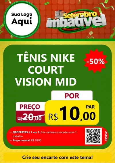Modelo de Cartaz para Cartaz A4 Vertical com o tema Setembro Imbatível para Calçados