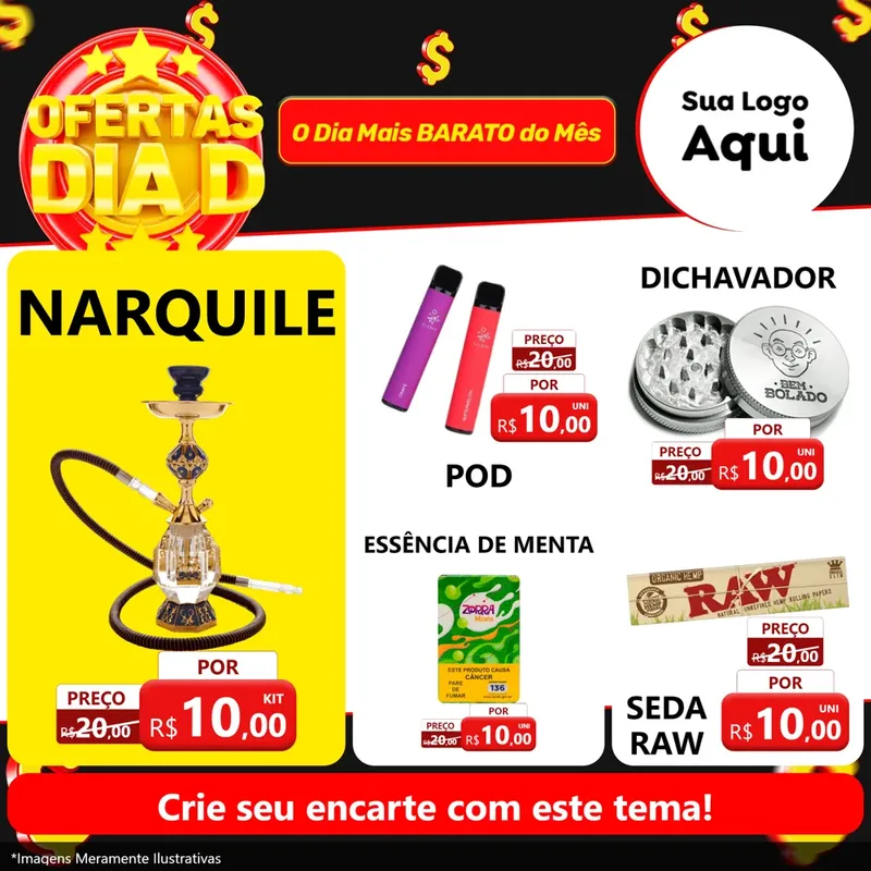 Modelo de Rede Social para Feed Facebook com o tema Dia D para Tabacaria