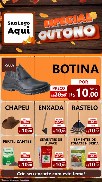 Modelo de Rede Social para Stories com o tema Especial Outono para Agropecuária