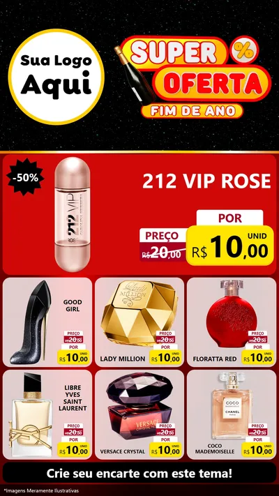 Modelo de Rede Social para Stories com o tema Super Oferta Fim de Ano para Perfumes
