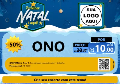 Modelo de Cartaz para Cartaz A4 Horizontal com o tema O Melhor Natal É Aqui! para Óticas