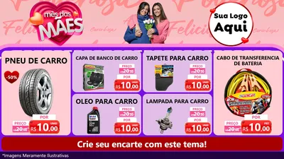 Modelo de TV para TV Horizontal com o tema Mês Das Mães para Auto peças
