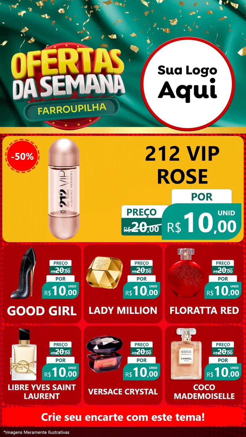 Modelo de Rede Social para Stories com o tema Ofertas da Semana Farroupilha para Perfumes