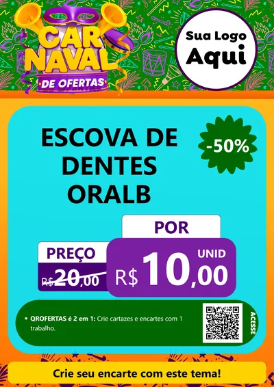 Modelo de Cartaz para Cartaz A4 Vertical com o tema Carnaval de Ofertas para Higiene Pessoal