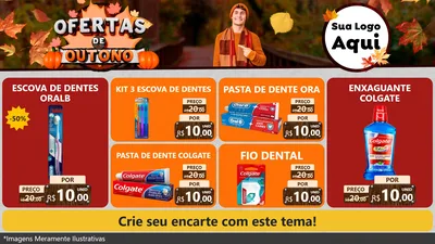 Modelo de TV para TV Horizontal com o tema Ofertas de Outono para Higiene Pessoal