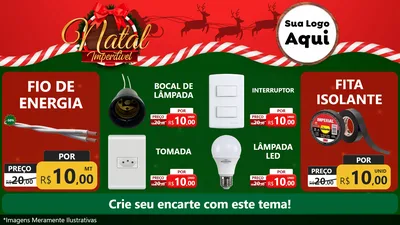 Modelo de TV para TV Horizontal com o tema Natal Imperdível para Materiais Elétricos