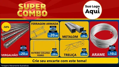 Modelo de TV para TV Horizontal com o tema Super Combo para Ferragens