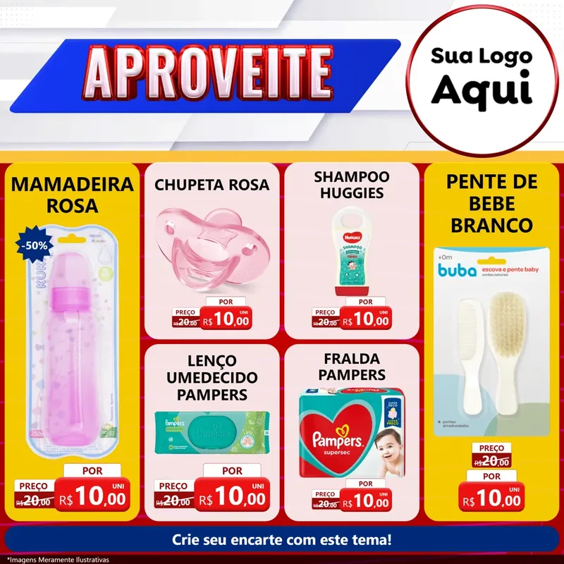 Modelo de Rede Social para Feed Facebook com o tema Aproveite para Bebês