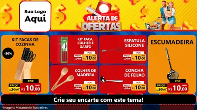 Modelo de TV para TV Horizontal com o tema Alerta de Ofertas para Utilidades Domésticas