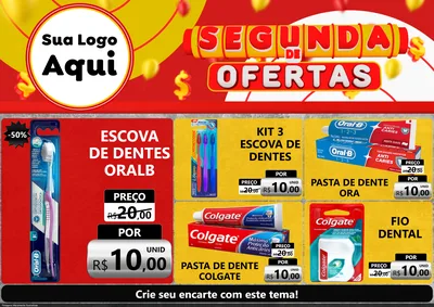 Modelo de Encarte para Encarte A4 Horizontal com o tema Segunda de Ofertas para Higiene Pessoal
