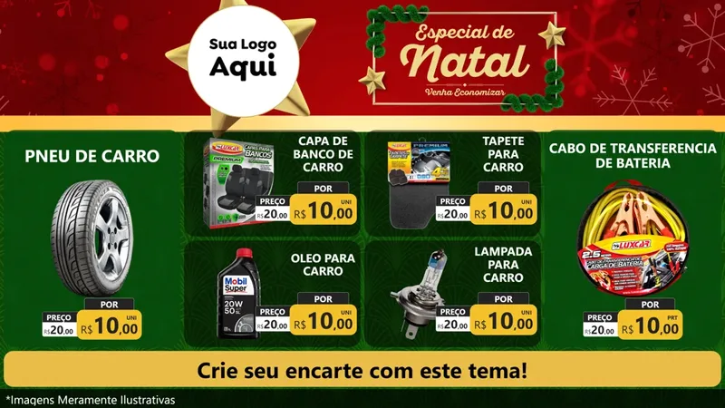 Modelo de TV para TV Horizontal com o tema Especial de Natal para Auto peças