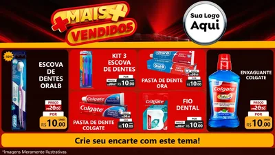 Modelo de TV para TV Horizontal com o tema Mais Vendidos para Higiene Pessoal