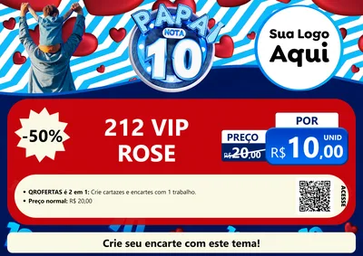 Modelo de Cartaz para Cartaz A4 Horizontal com o tema Papai Nota 10 para Perfumes