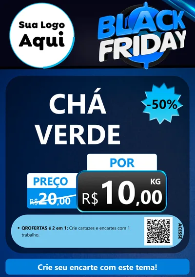 Modelo de Cartaz para Cartaz A4 Vertical com o tema Black Friday para Produtos Naturais