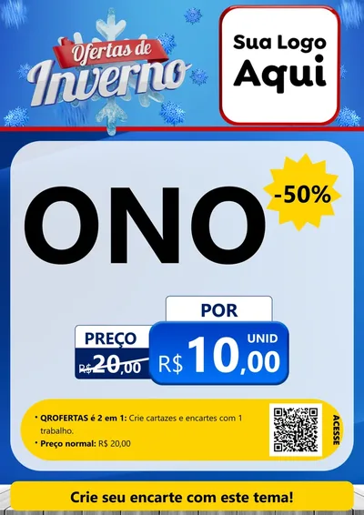 Modelo de Cartaz para Cartaz A4 Vertical com o tema Ofertas de Inverno para Óticas
