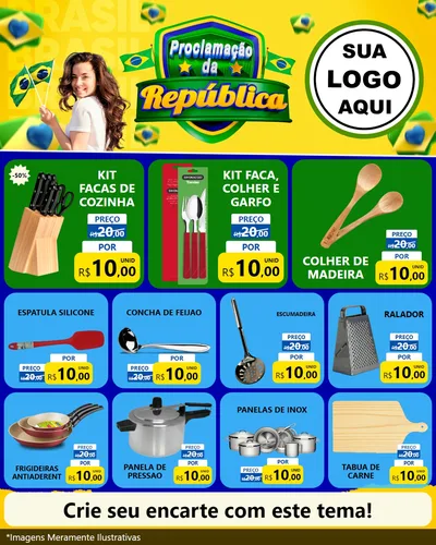 Modelo de Rede Social para Feed Instagram com o tema Proclamação da República para Utilidades Domésticas