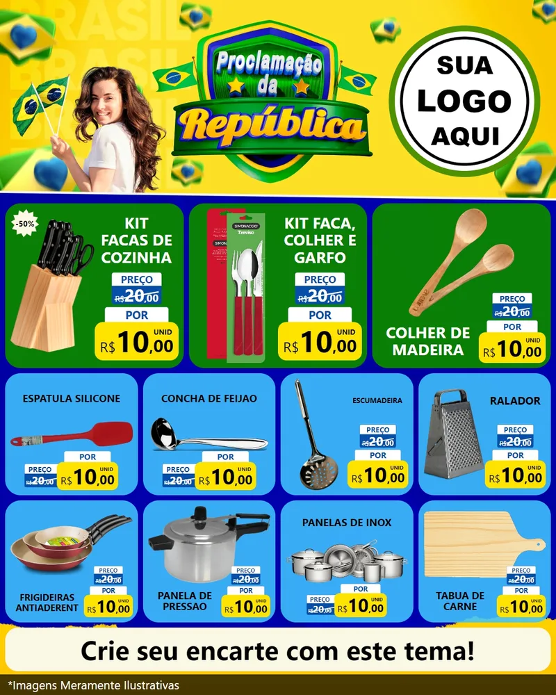 Modelo de Rede Social para Feed Instagram com o tema Proclamação da República para Utilidades Domésticas