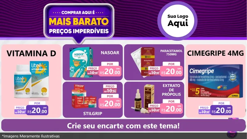 Modelo de TV para TV Horizontal com o tema Mais Barato para Farmácia