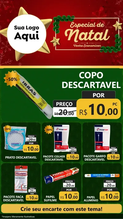 Modelo de Rede Social para Stories com o tema Especial de Natal para Embalagens