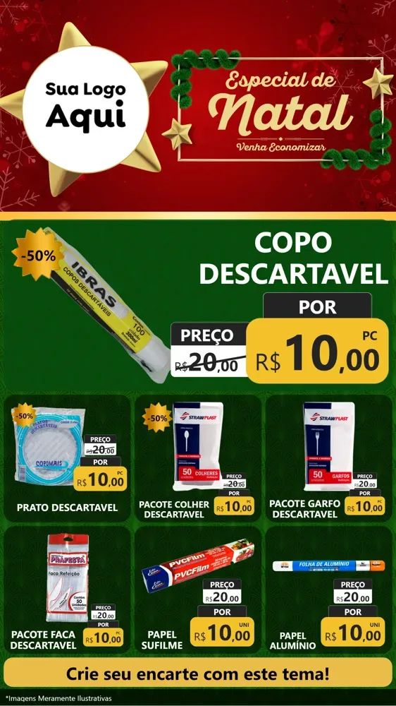 Modelo de Rede Social para Stories com o tema Especial de Natal para Embalagens