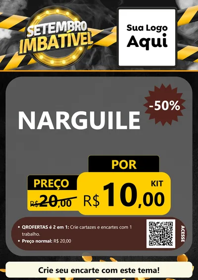 Modelo de Cartaz para Cartaz A4 Vertical com o tema Setembro Imbatível para Tabacaria