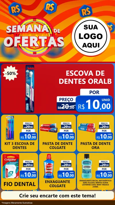 Modelo de Rede Social para Stories com o tema Semana de Ofertas para Higiene Pessoal