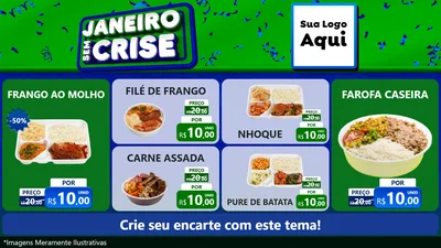 Modelo de TV para TV Horizontal com o tema Janeiro Sem Crise para Restaurante