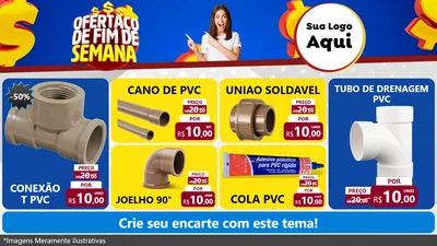 Modelo de TV para TV Horizontal com o tema Ofertaço de Fim de Semana para Tubos e conexões