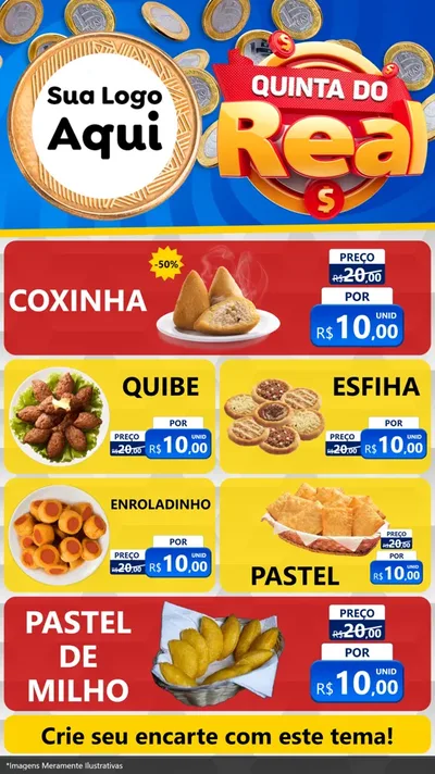 Modelo de TV para TV Vertical com o tema Quinta do Real para Salgadaria