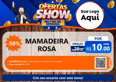 Modelo de Cartaz para Cartaz A4 Horizontal com o tema Ofertas Show No Fim De Semana para Bebês