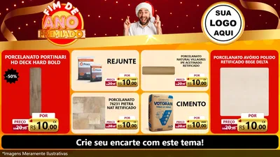 Modelo de TV para TV Horizontal com o tema Fim de Ano Premiado para Pisos e revestimentos