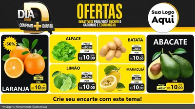 Modelo de TV para TV Horizontal com o tema Dia D Mais Economia para Hortifrúti