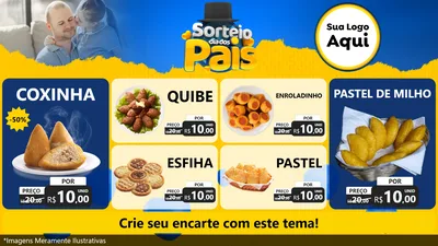 Modelo de TV para TV Horizontal com o tema Sorteio Dia Dos Pais para Salgadaria