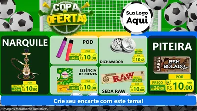 Modelo de TV para TV Horizontal com o tema Copa De Ofertas para Tabacaria
