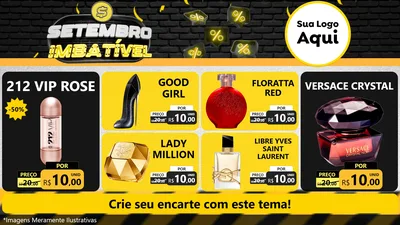 Modelo de TV para TV Horizontal com o tema Setembro Imbatível para Perfumes